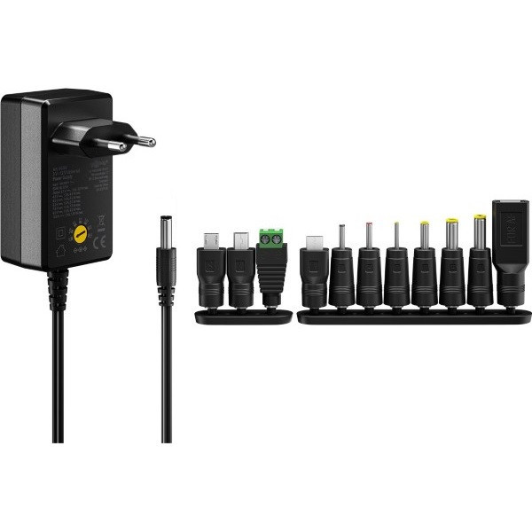 Universele adapter | Goobay | Max. 7.2W (600 mA, 1.8 meter) Goobay